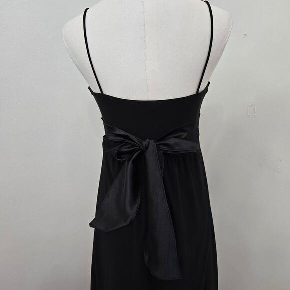 Taboo Vintage 90s Y2K Black Dress Medium Bow Dark Romantic Coquette Bubble Hem - Picture 5 of 12